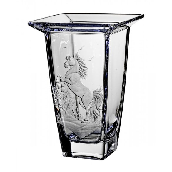 Other Goods * Krištáľ Krištáľová váza s jazdeckým motívom 20 cm (Sze17029)