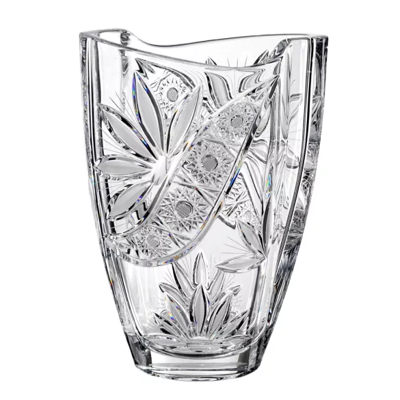 Liliom * Krištáľ Váza v tvare suda 23 cm (Smi17567)